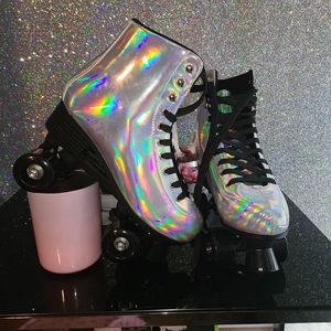 Cosmic Skates Silver Holographic